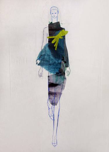 Original Figurative Fashion Drawings by Claudia Wimmer