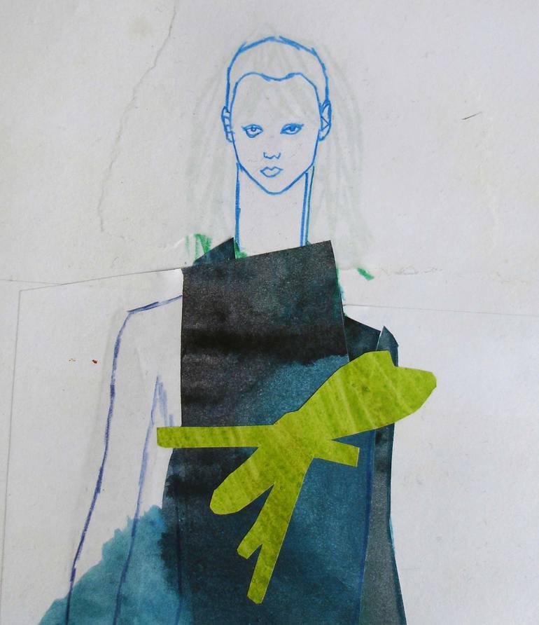 Original Figurative Fashion Drawing by Claudia Wimmer