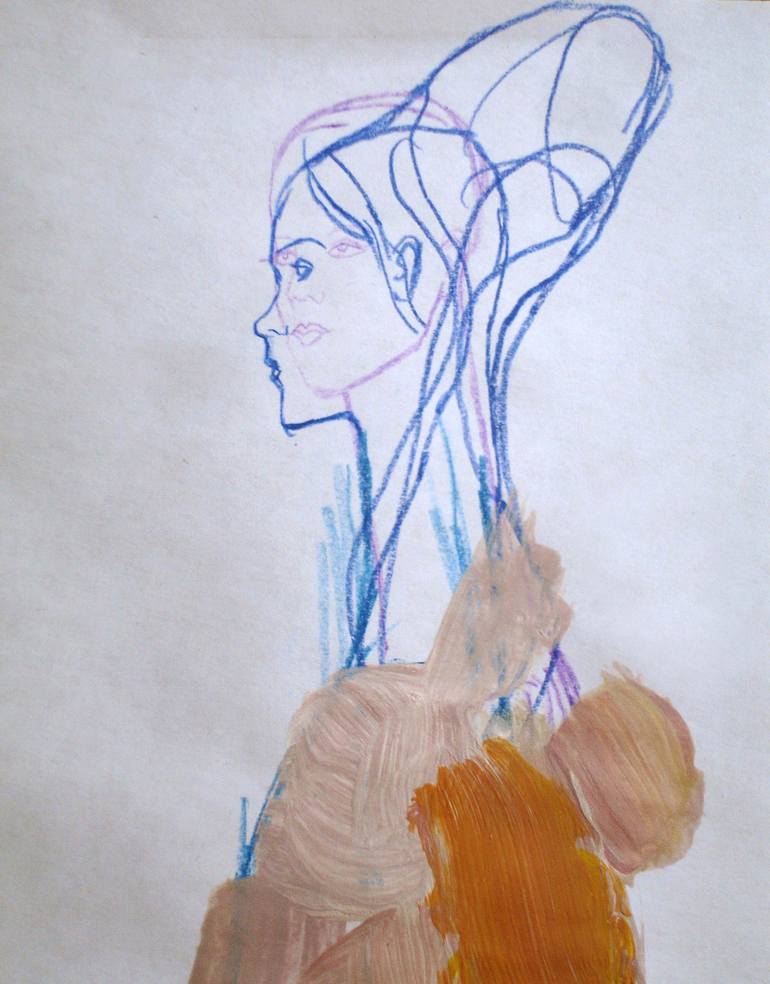 Original Figurative Fashion Drawing by Claudia Wimmer