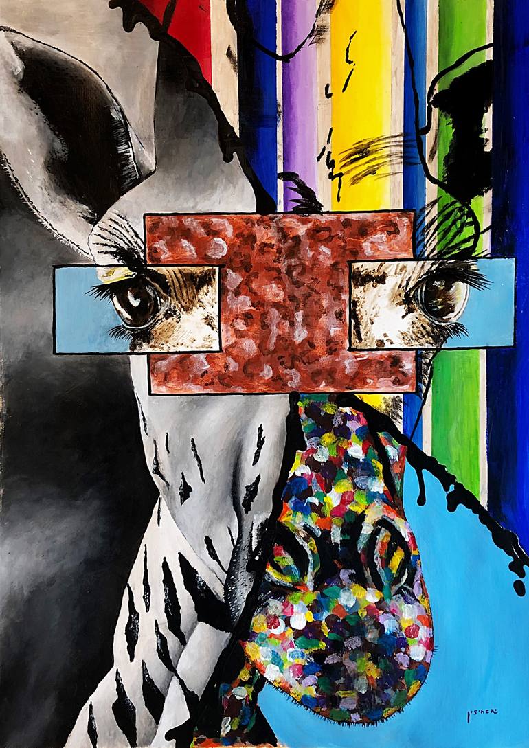 Giraffe Painting by Esther Pisonero | Saatchi Art