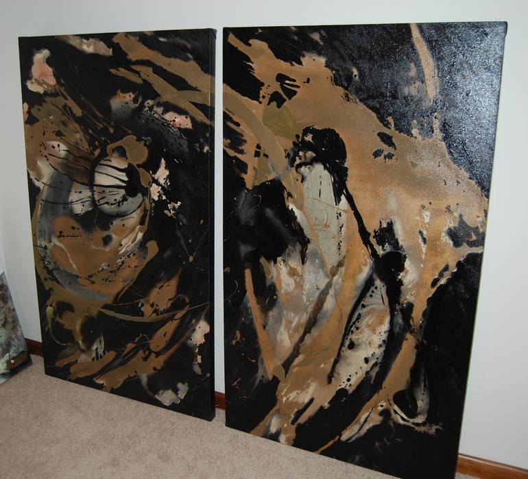 Original Abstract Expressionism Abstract Painting by Andrea Allegrone