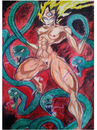 snake goddess rising thumb