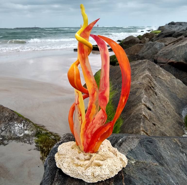 Original Beach Sculpture by Jim Davis