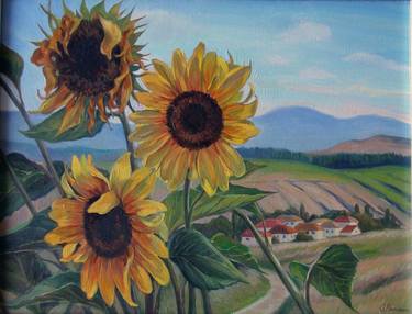 Original Impressionism Floral Painting by Oxana Barinova