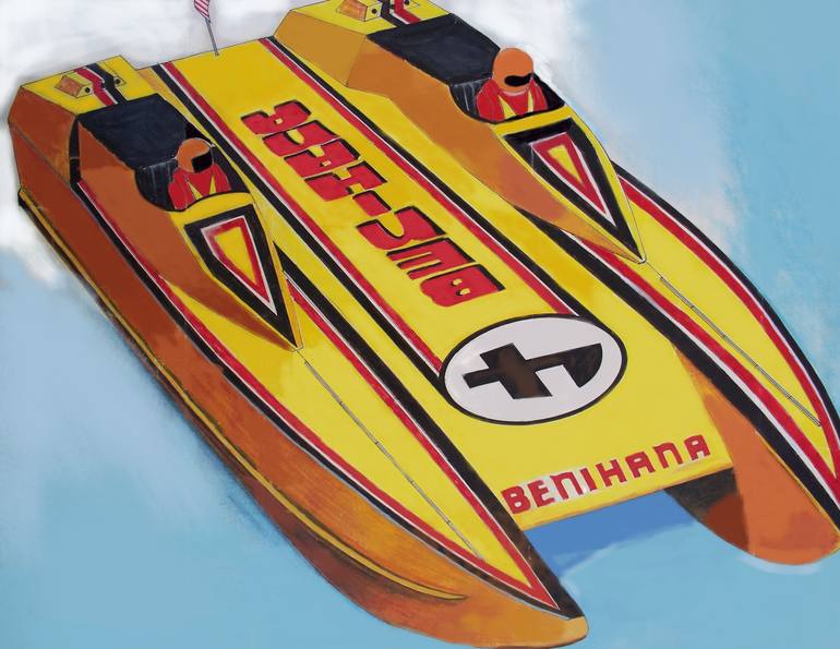 Power Boat Jersey Shore - Print