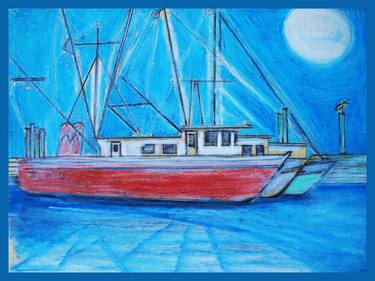 Print of Impressionism Boat Drawings by Eric M Schiabor