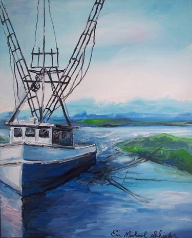 Original Boat Paintings by Eric M Schiabor