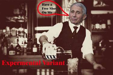Fauci Bartender given shots - Limited Edition of 1 thumb