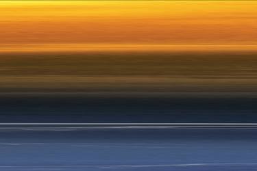 Saatchi Art Artist NYWA ART PROJECT; Mixed Media, “Landscape - Blue, sienna, orange” #art