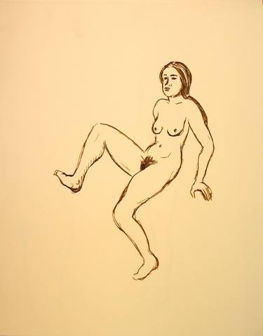 Original Figurative Women Drawings by NYWA ART PROJECT