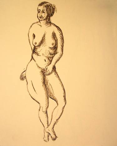 Original Figurative Women Drawings by NYWA ART PROJECT