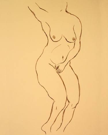 Original Figurative Women Drawings by NYWA ART PROJECT