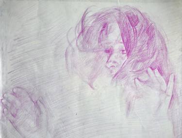 DREAMY GIRL: VISION - Colored pastel drawings of dreamy girl and woman series thumb