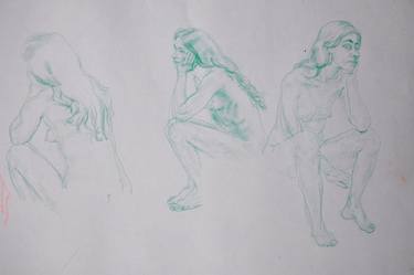 Original Figurative Nude Drawings by NYWA ART PROJECT