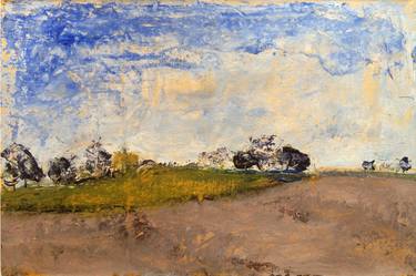 LANDSCAPE ON SATURDAY - Landscapes of Italy and Rome countryside: tempera painting series thumb