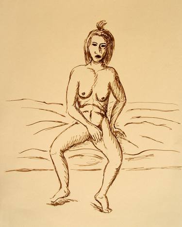 Original Expressionism Erotic Drawings by NYWA ART PROJECT