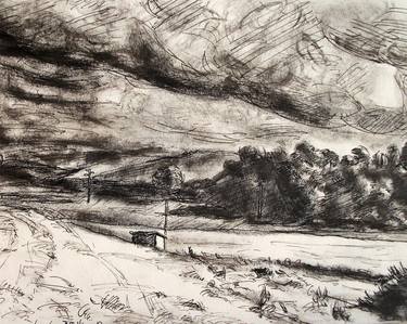 Original Expressionism Landscape Drawings by NYWA ART PROJECT