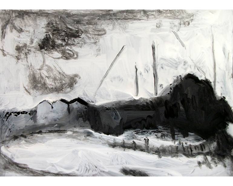 NYWA ART PROJECT, ABSTRACT, MODERN LANDSCAPE #08- BLACK AND WHITE ...