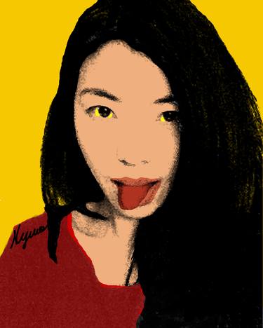 POP ART YOUR SELF! PORTRAIT OF A BEAUTIFUL FUNNY GIRL #08 - POP ART, ANDY WARHOL SERIES thumb