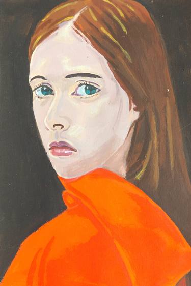 Look at me - Modern, Realism, Figurative, Portraiture, Acrylic and tempera on paper series thumb