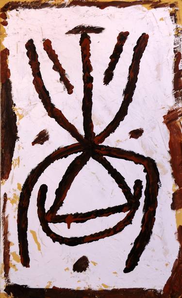 Abstract expressionism: Spider #08 - Acrylic, tempera on paper or wood panel serie thumb