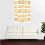 Presentation with the real measurements of the multi panel, white background