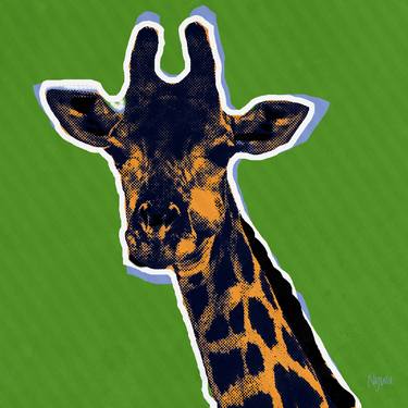 Pop giraffe - Pop art animals series, manipulated, digital thumb