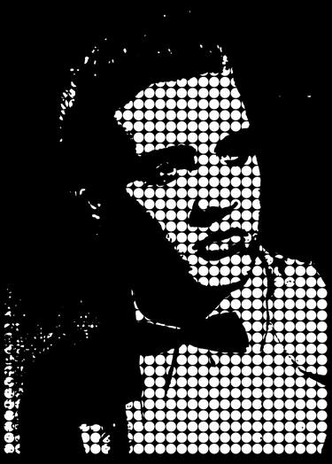 Elvis Presley - Digital Painting, black and white thumb