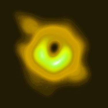 Black hole and the event horizon - pop art, science, technology thumb