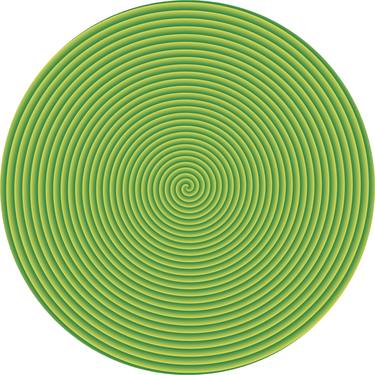 Spiral - Green - Circle Sculpture thumb