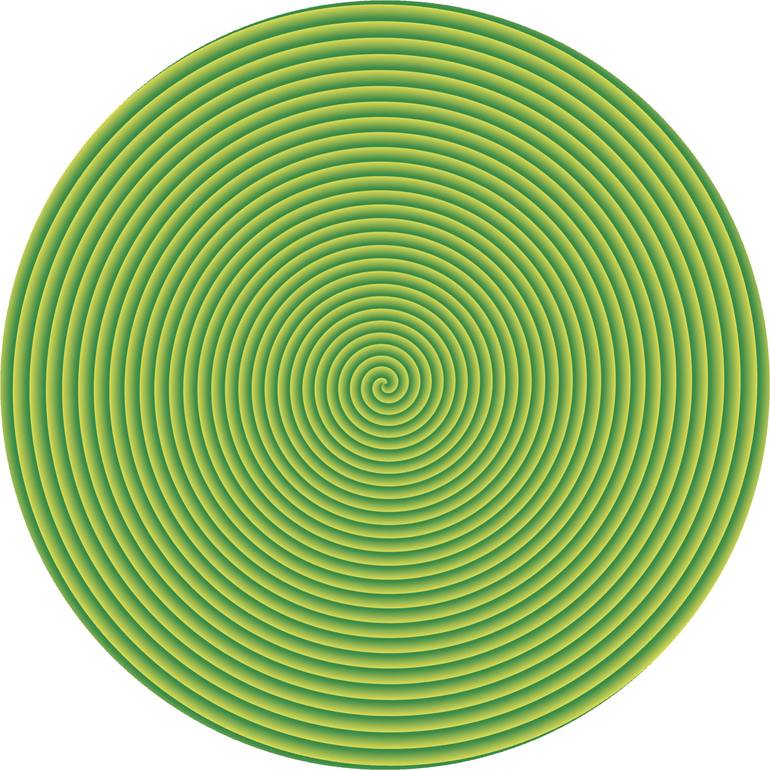 Spiral - Green - Circle Sculpture