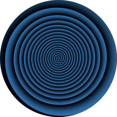 Spiral - Black and Blue - States of mind - Sculpture thumb