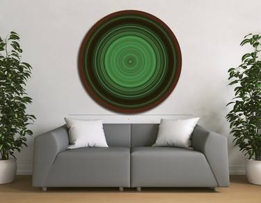 Saatchi Art Artist NYWA ART PROJECT; New-Media, “Cirlces - Green circles” #art