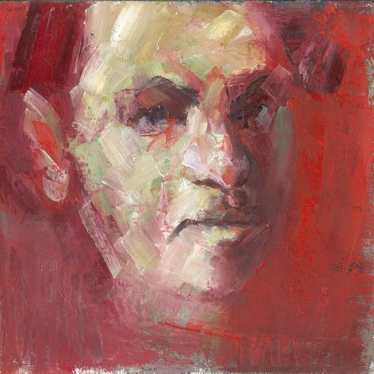 head man in red Painting by Mishyra Vladimir | Saatchi Art