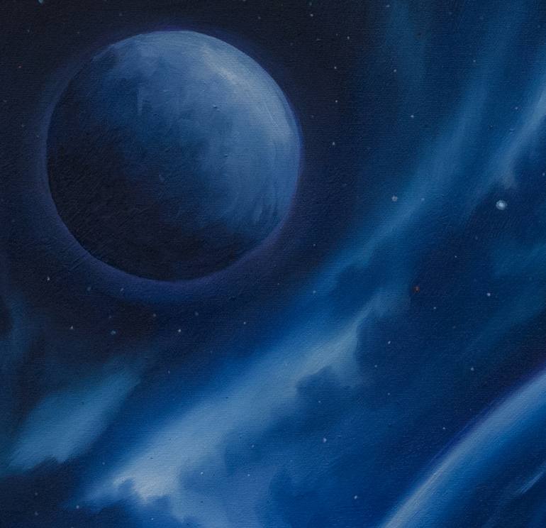 Original Fine Art Outer Space Painting by James Christopher Hill