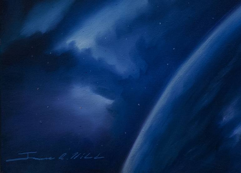 Original Fine Art Outer Space Painting by James Christopher Hill