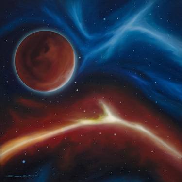Original Realism Outer Space Paintings by James Christopher Hill