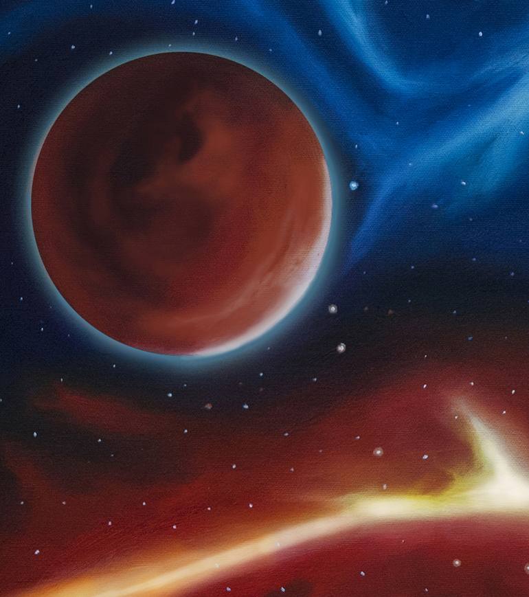 Original Realism Outer Space Painting by James Christopher Hill