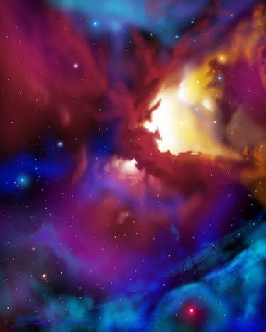 Original Abstract Outer Space Digital by James Christopher Hill