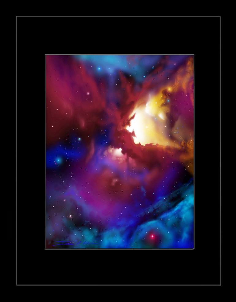 Original Abstract Outer Space Digital by James Christopher Hill