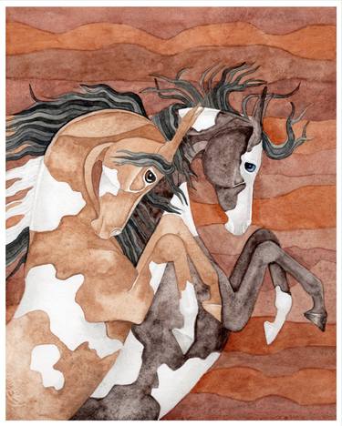 Print of Expressionism Horse Paintings by S JOYNER