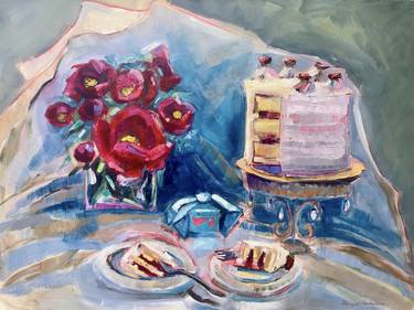 Original Expressionism Food & Drink Paintings by Monique Sarkessian