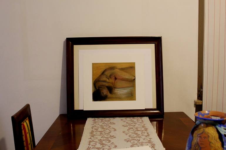 Original Impressionism Nude Drawing by ernesto di battista