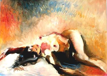 Original Expressionism Nude Paintings by ernesto di battista