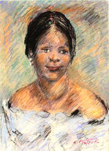 Original Expressionism Portrait Drawings by ernesto di battista