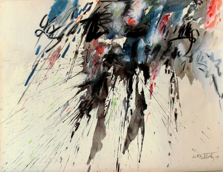 Original Abstract Expressionism Abstract Drawing by Ernesto Di Battista