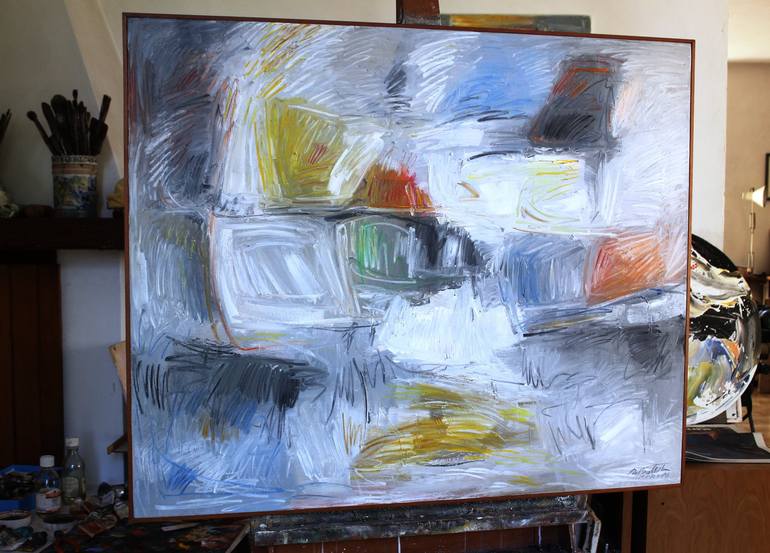 Original Abstract Expressionism Abstract Painting by ernesto di battista