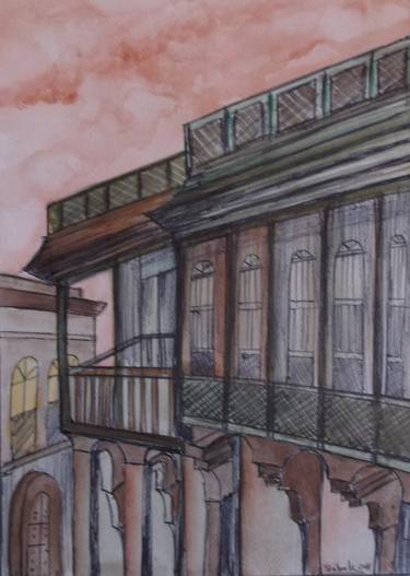 Print of Fine Art Architecture Paintings by sabah matti ibrahim