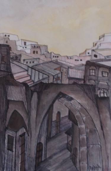 Print of Abstract Architecture Paintings by sabah matti ibrahim