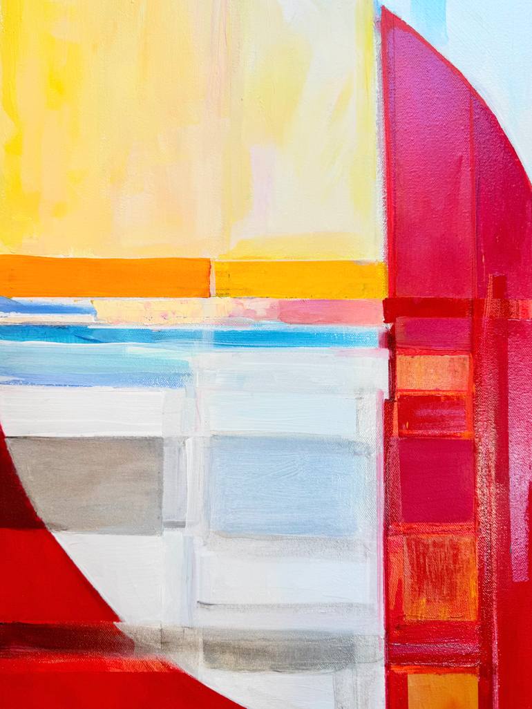 Original Abstract Geometric Painting by Seda B Saar
